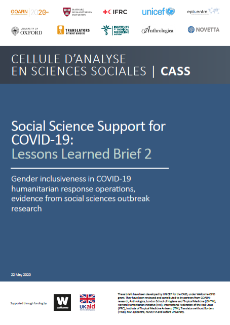Social science support for COVID-19: gender inclusiveness in COVID-19 response operations