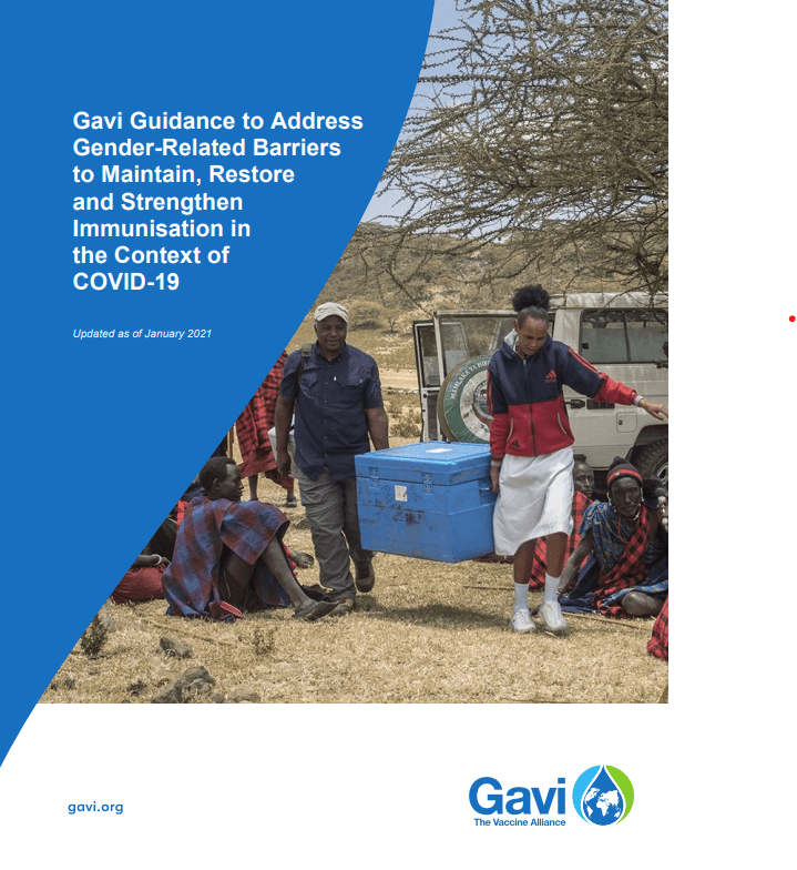 Gavi guidance to address gender-related barriers to maintain, restore and strengthen immunisation in the context of COVID-19