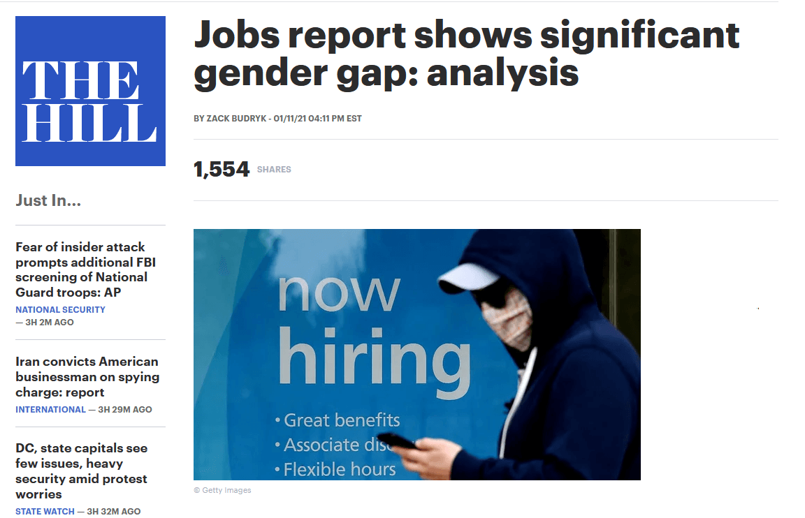 Jobs report shows significant gender gap