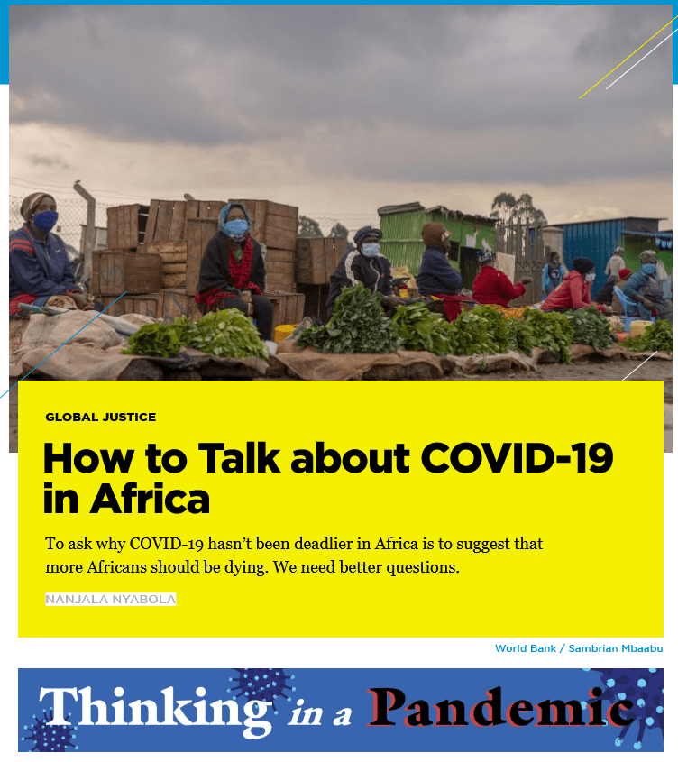 How to talk about COVID-19 in Africa