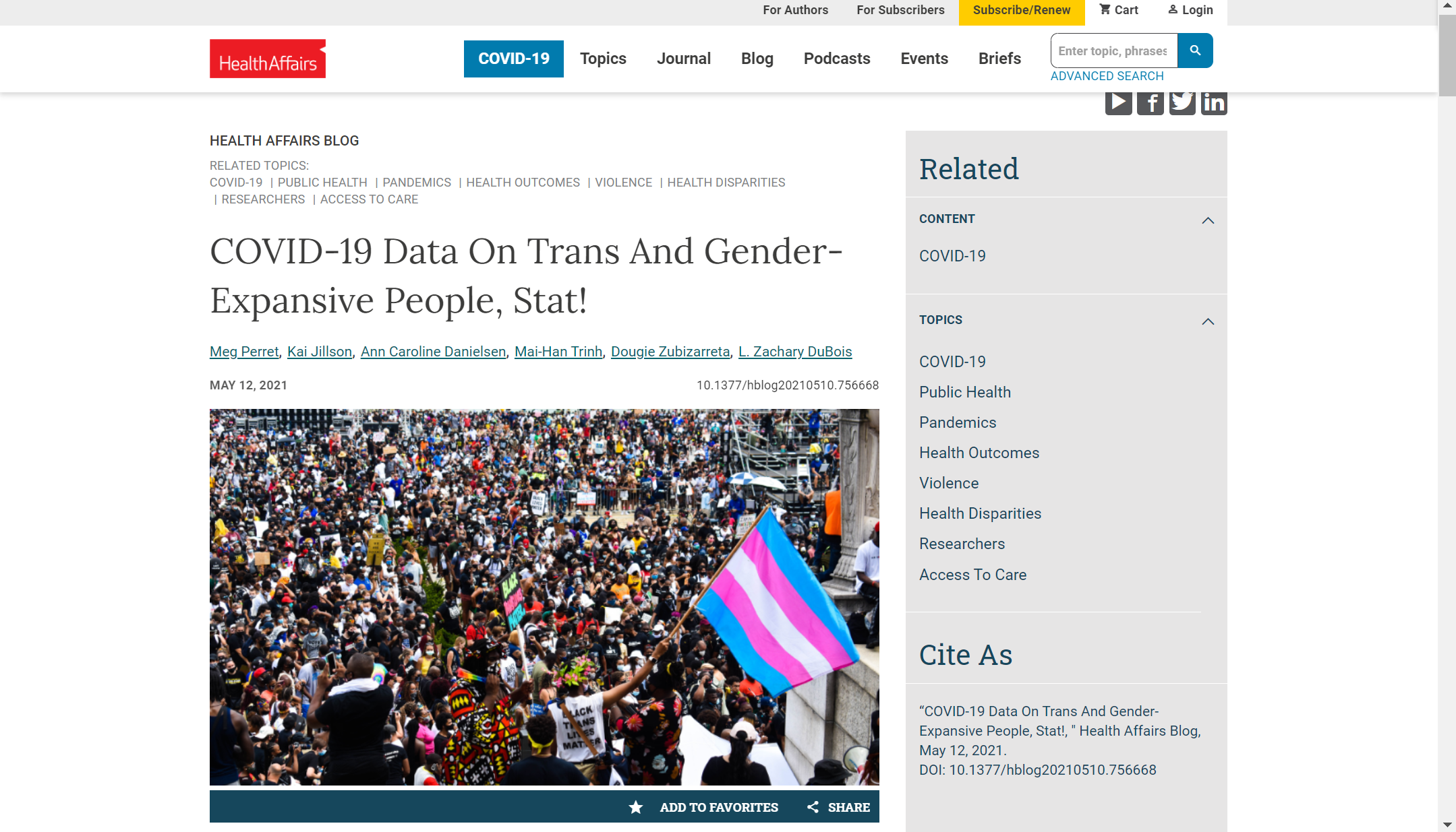 COVID-19 Data On Trans And Gender-Expansive People, Stat!