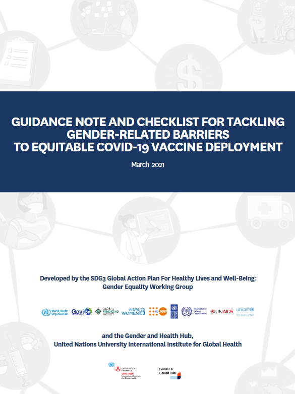 Guidance note and checklist for tackling gender-related barriers to equitable COVID-19 vaccine deployment