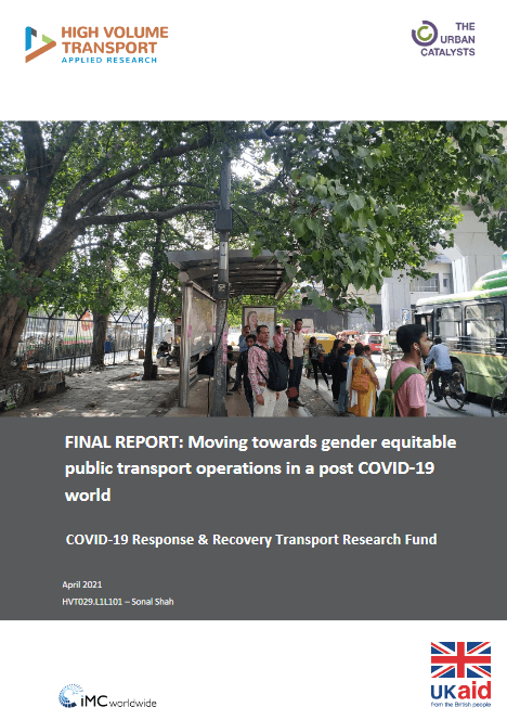 Moving towards gender equitable public transport operations in a post COVID-19 world