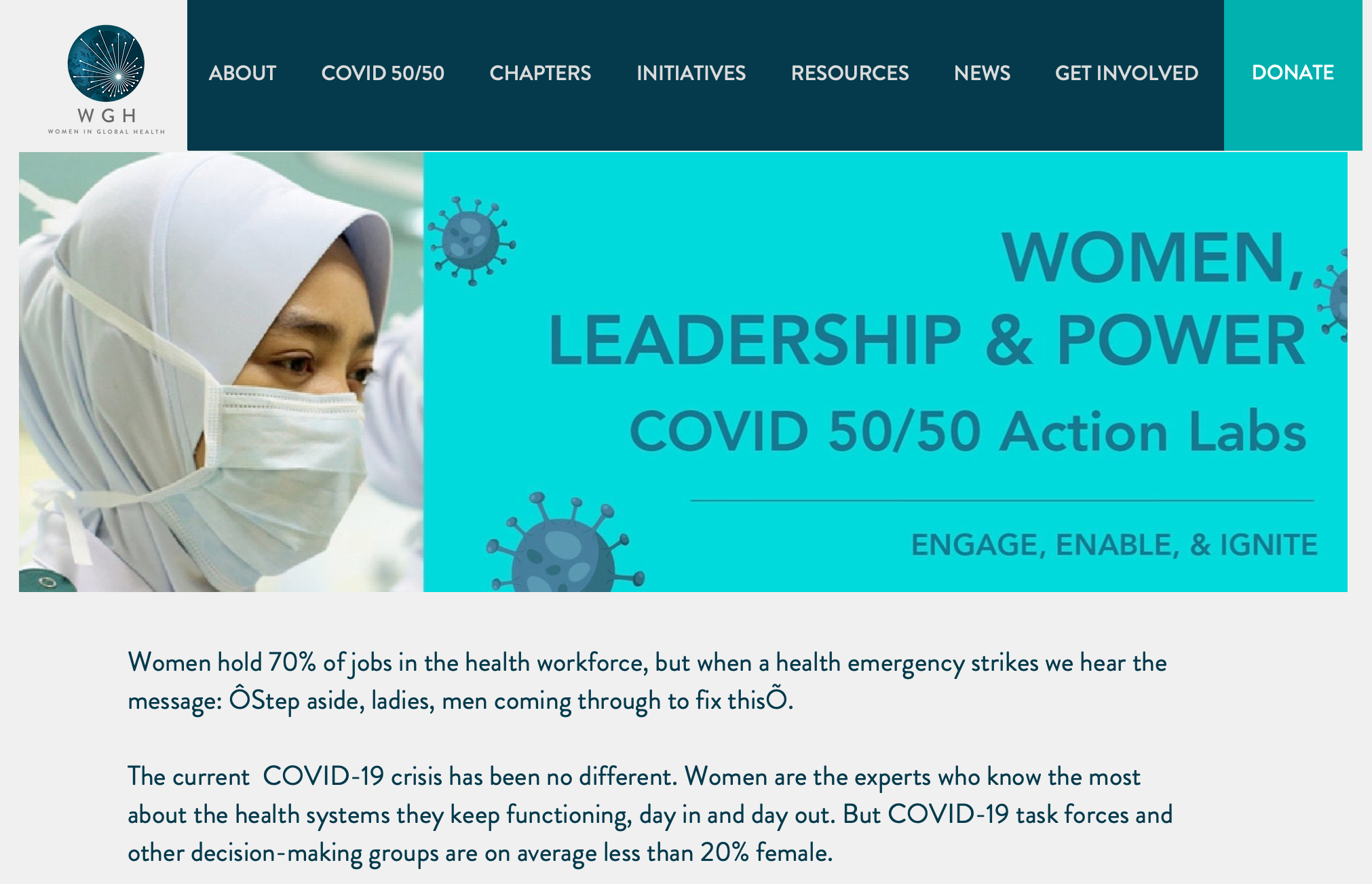 Women, leadership & power: COVID 50/50 action labs