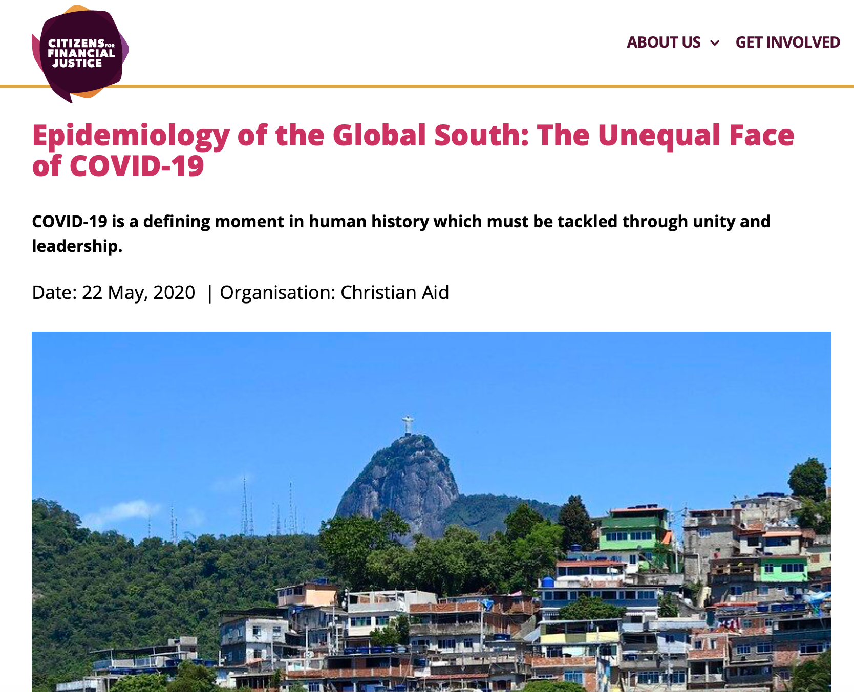 Epidemiology of the global south: the unequal face of COVID-19