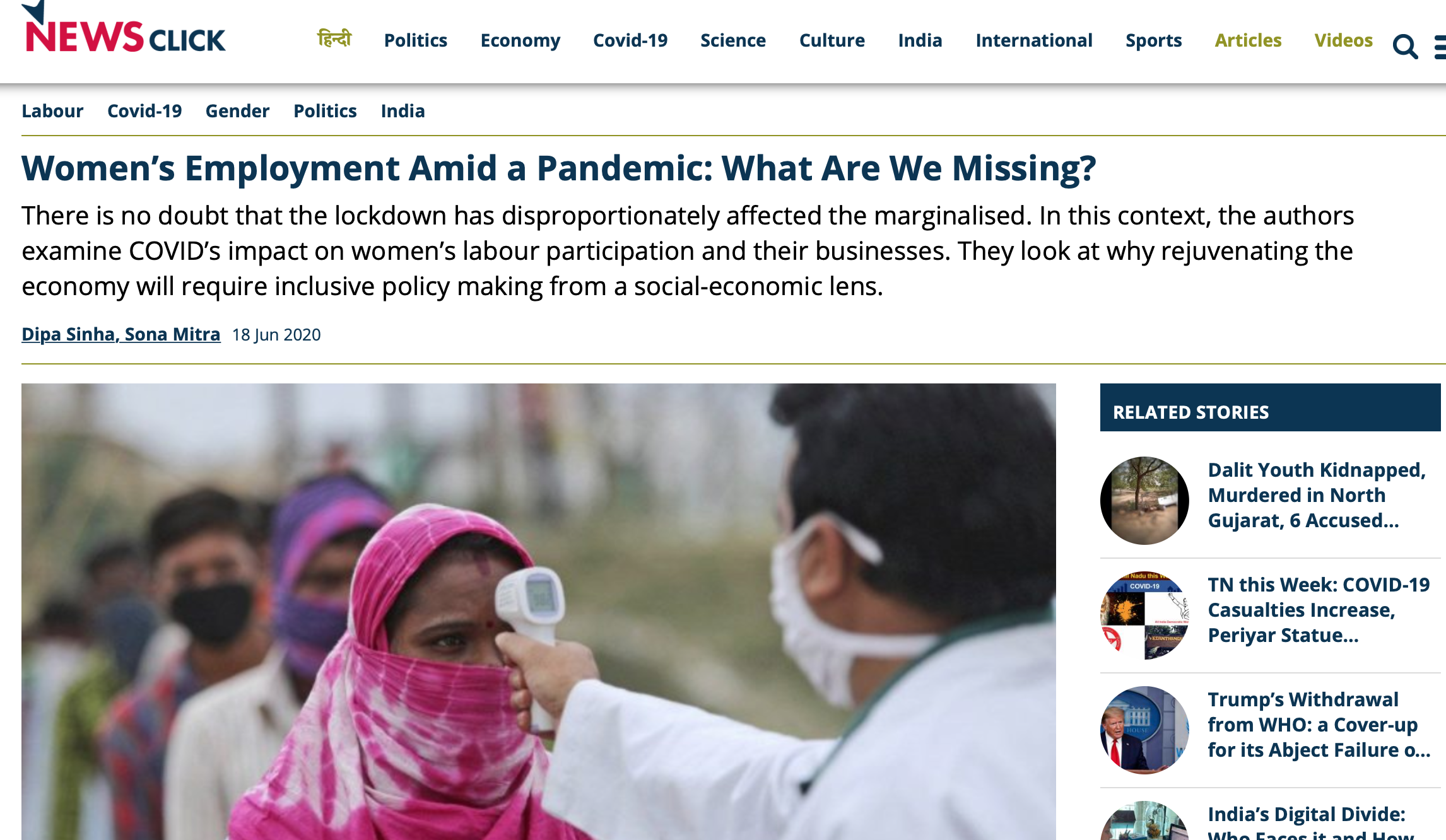 Women’s employment amid a pandemic: what are we missing?