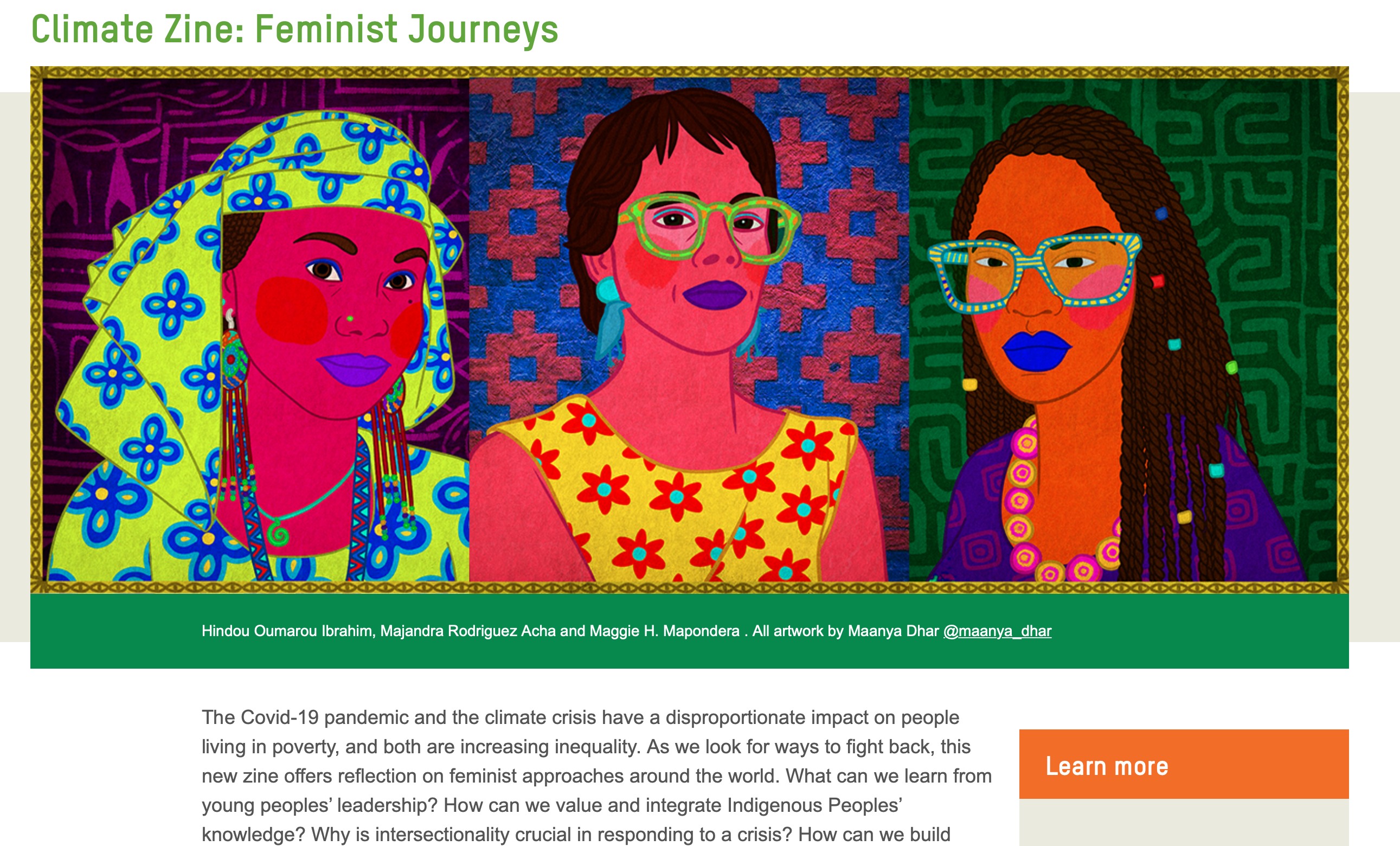 Climate zine: feminist journeys