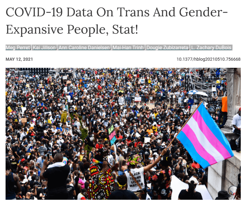 COVID-19 data on trans and gender-expansive people, stat!