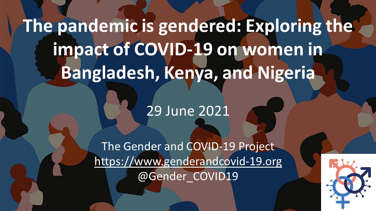 COVID-19 and women in Bangladesh, Kenya, and Nigeria