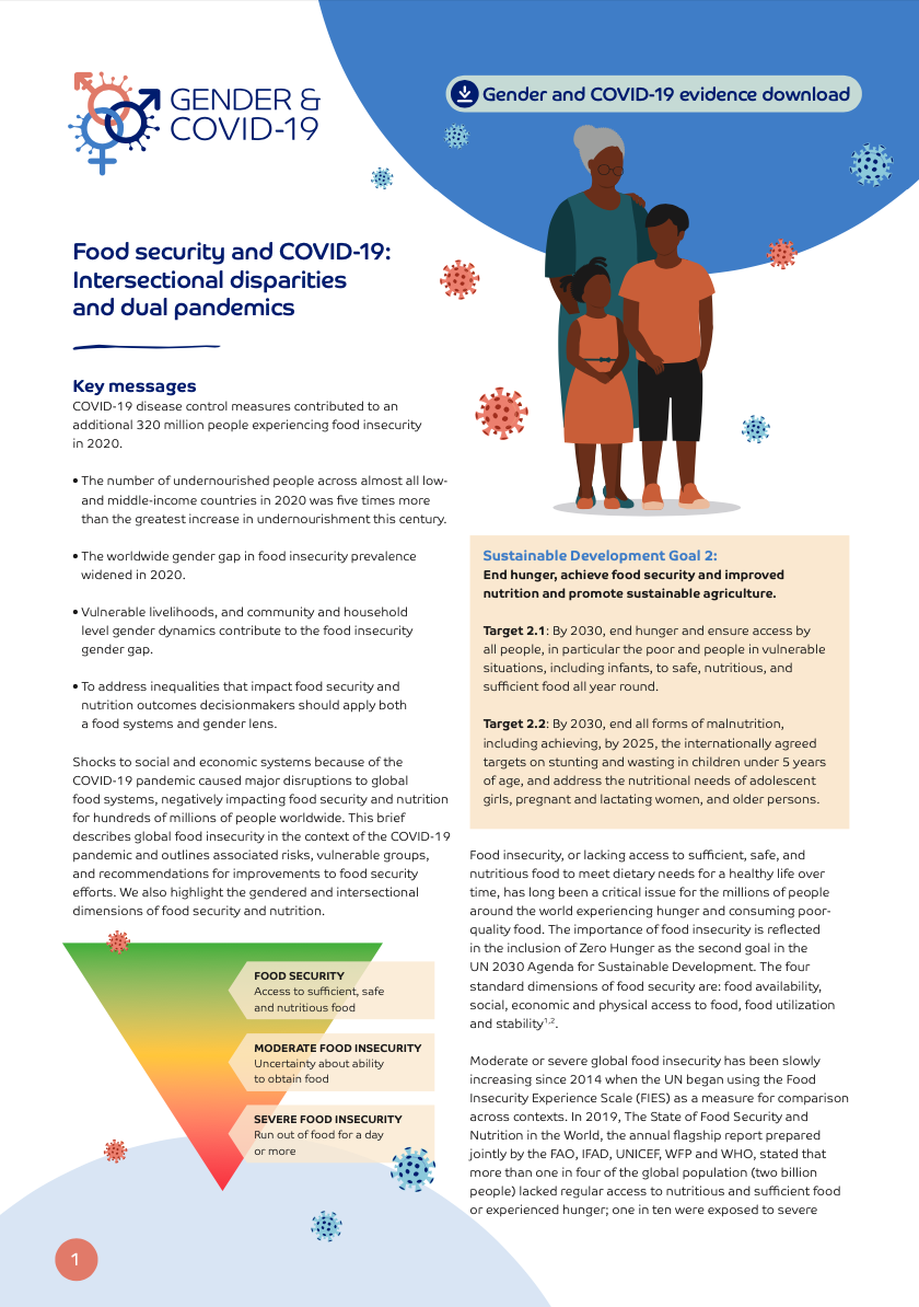 Food security and COVID-19: Intersectional disparities and dual pandemics