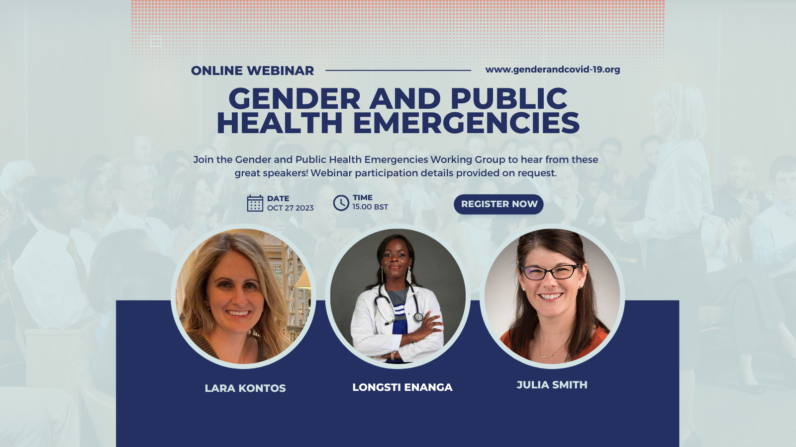 Come along to the Gender and Public Health Emergencies Working Group webinar!
